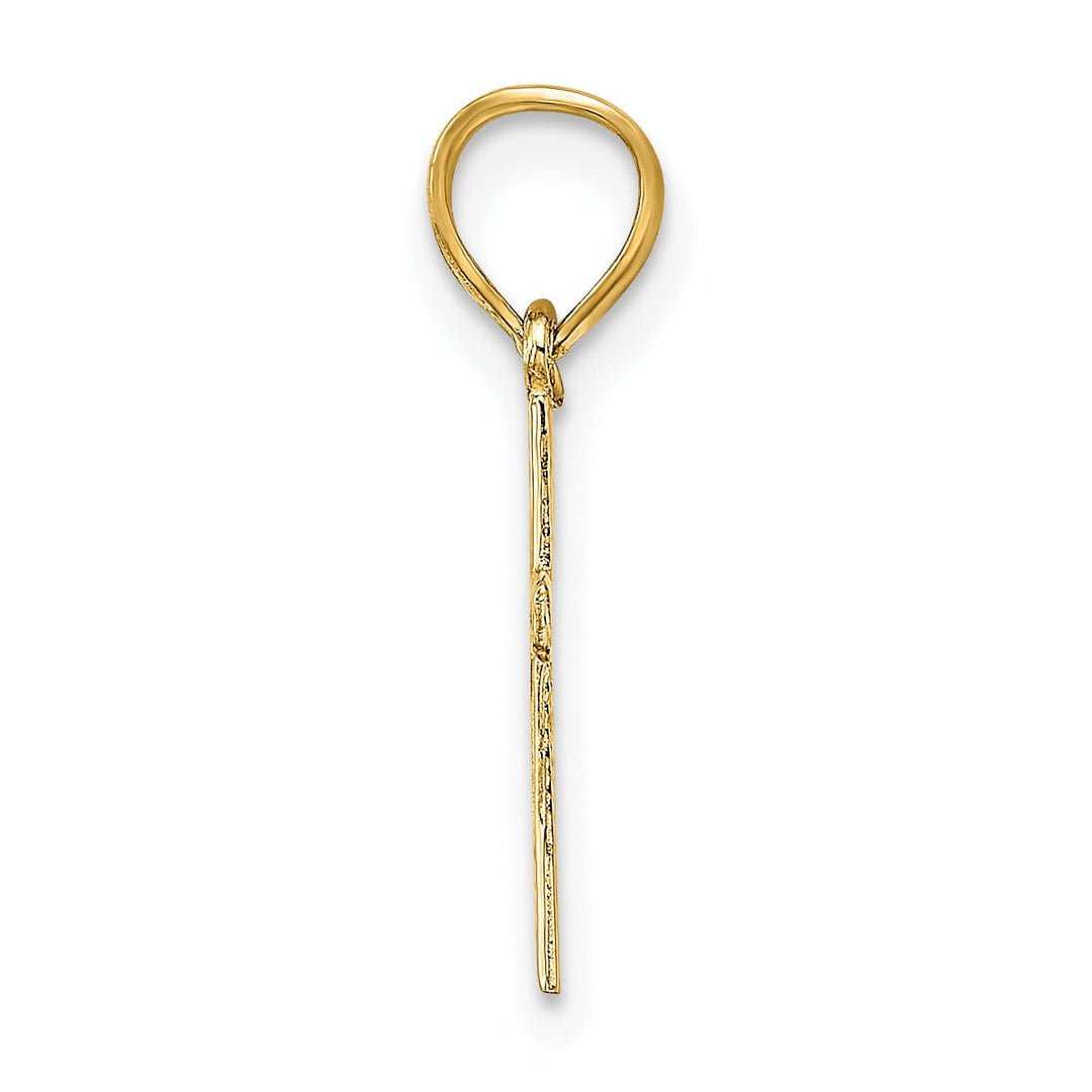 Lovely Rita's 14K Yellow Gold Classic Star Pattern Latin Cross Pendant