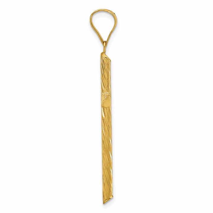 Lovely Rita's 14K Yellow Gold Classic & Textured Fancy Latin Cross Pendant