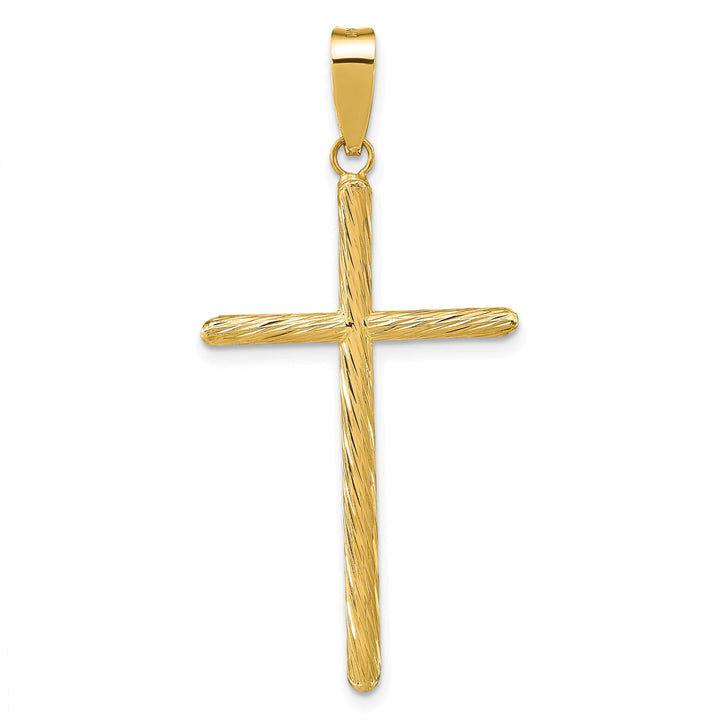 Lovely Rita's 14K Yellow Gold Classic & Textured Fancy Latin Cross Pendant