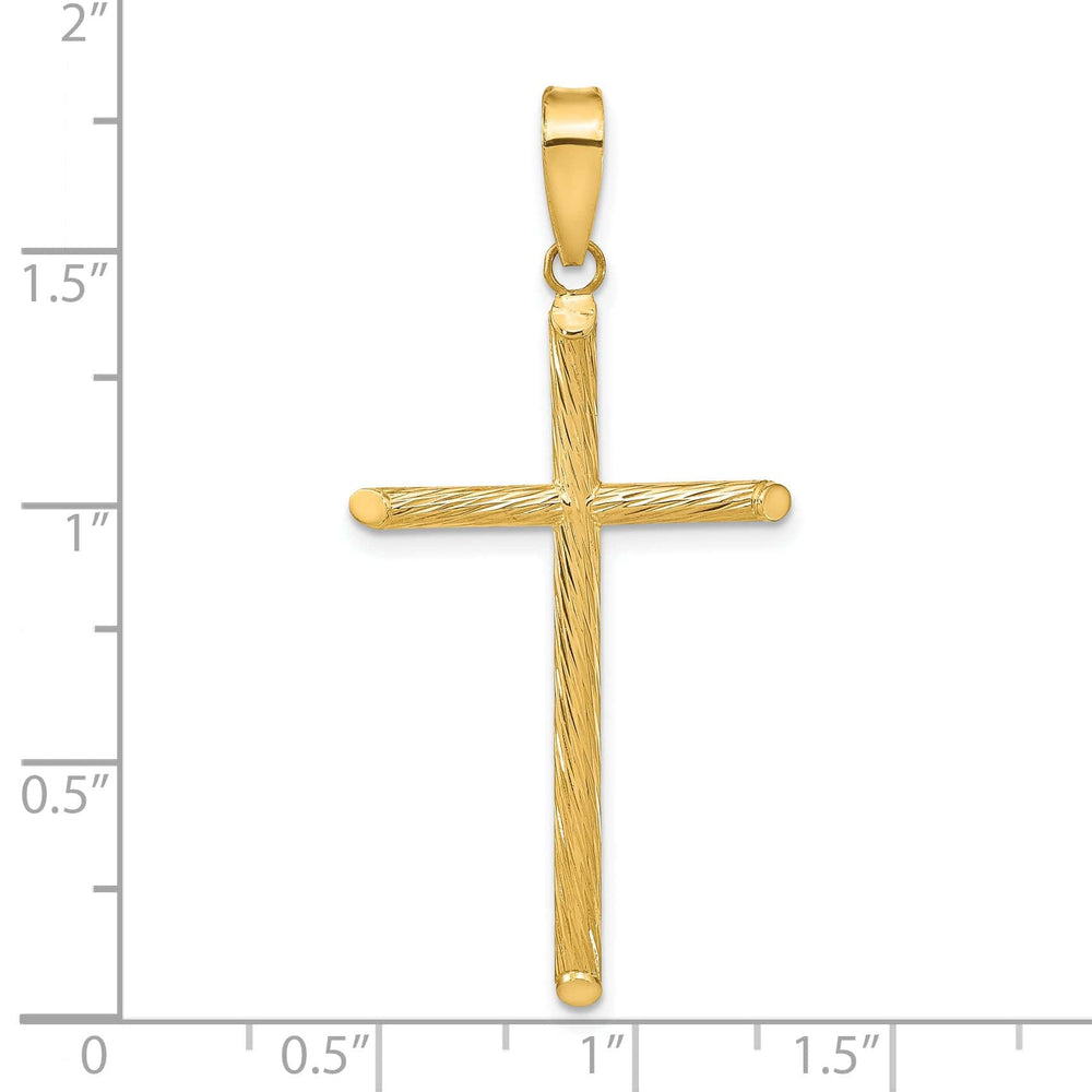 Lovely Rita's 14K Yellow Gold Classic & Textured Fancy Latin Cross Pendant