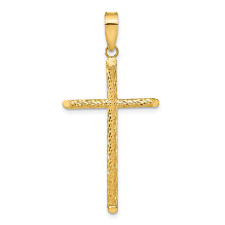 Lovely Rita's 14K Yellow Gold Classic & Textured Fancy Latin Cross Pendant