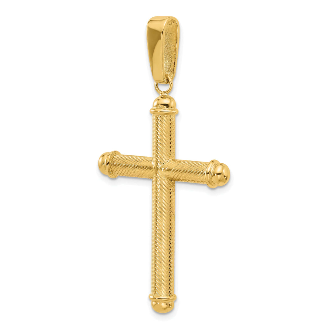 Lovely Rita's 14K Yellow Gold Classic & Textured Latin Cross Pendant