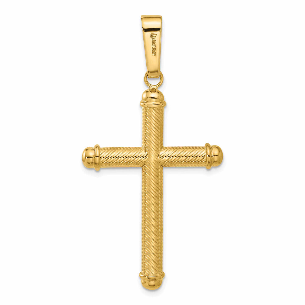Lovely Rita's 14K Yellow Gold Classic & Textured Latin Cross Pendant