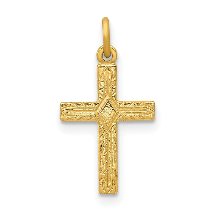 Lovely Rita's 14K Yellow Gold Contemporary Small Latin Cross Pendant