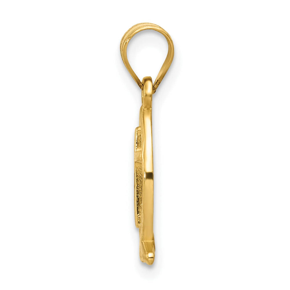 14K Yellow Gold Cross Ichthus Fish Charm