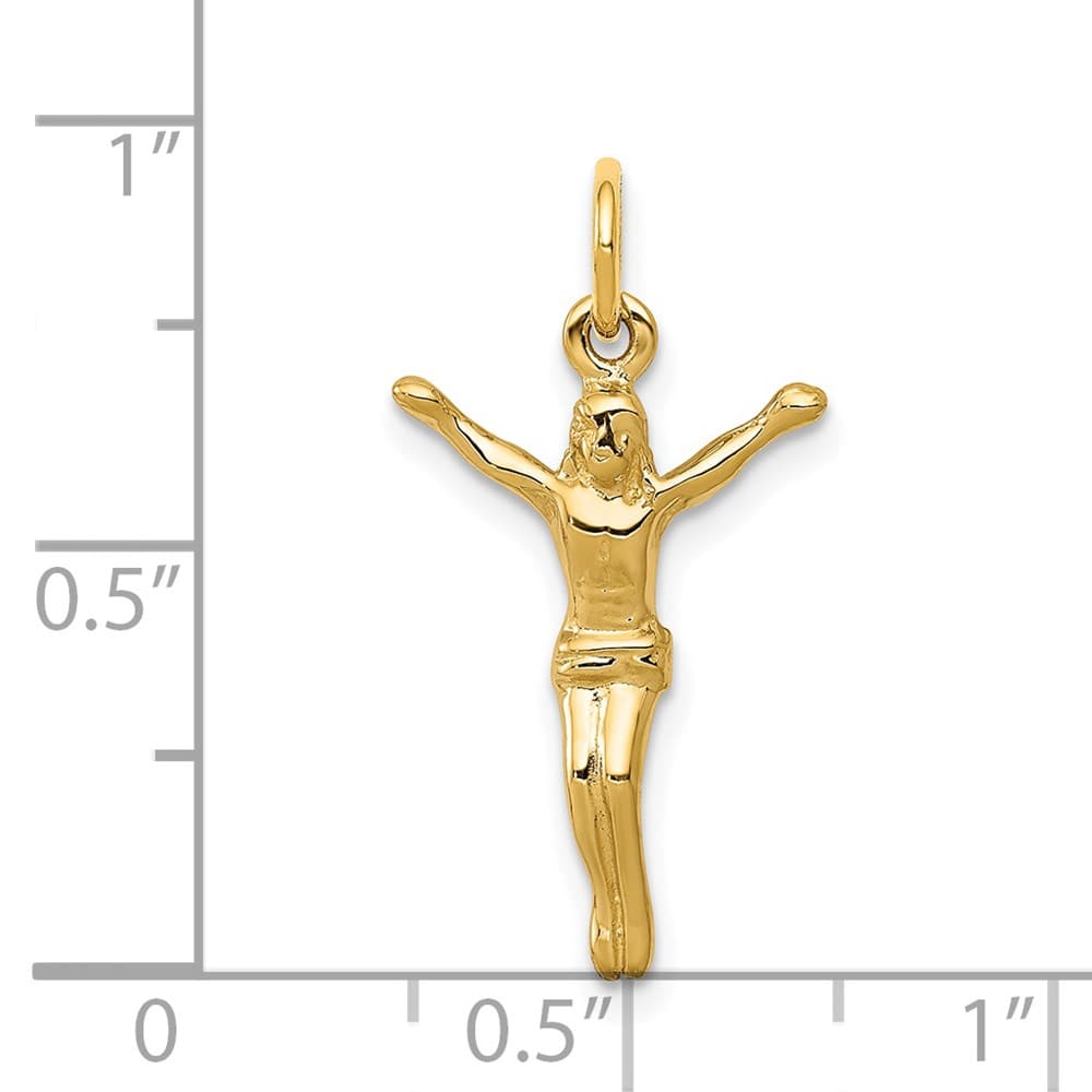 14K Yellow Gold Crucifix Charm, view 3 of 4