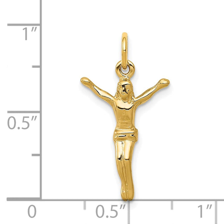 14K Yellow Gold Crucifix Charm, view 3 of 4