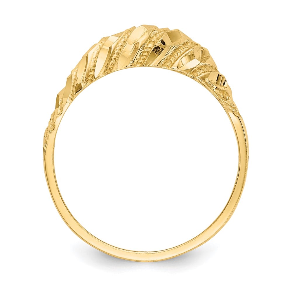 14k Yellow Gold D.C. Dome Ring