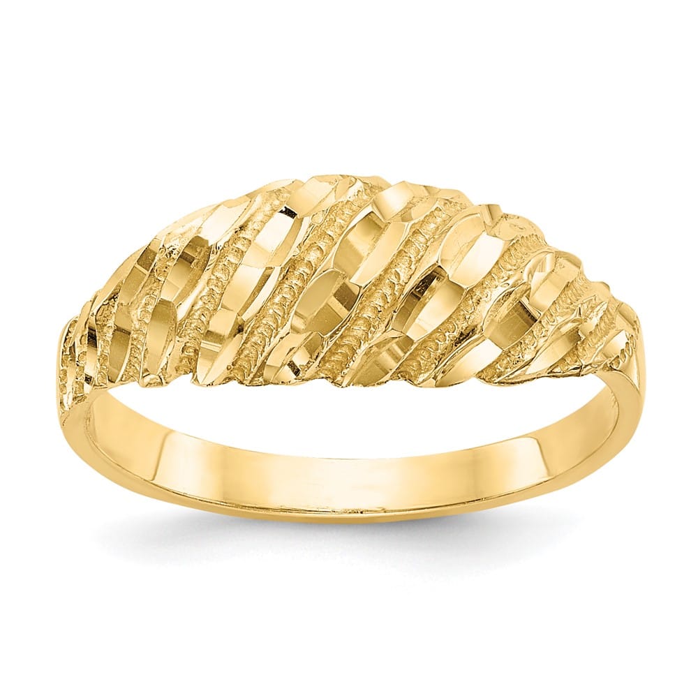 14k Yellow Gold D.C. Dome Ring