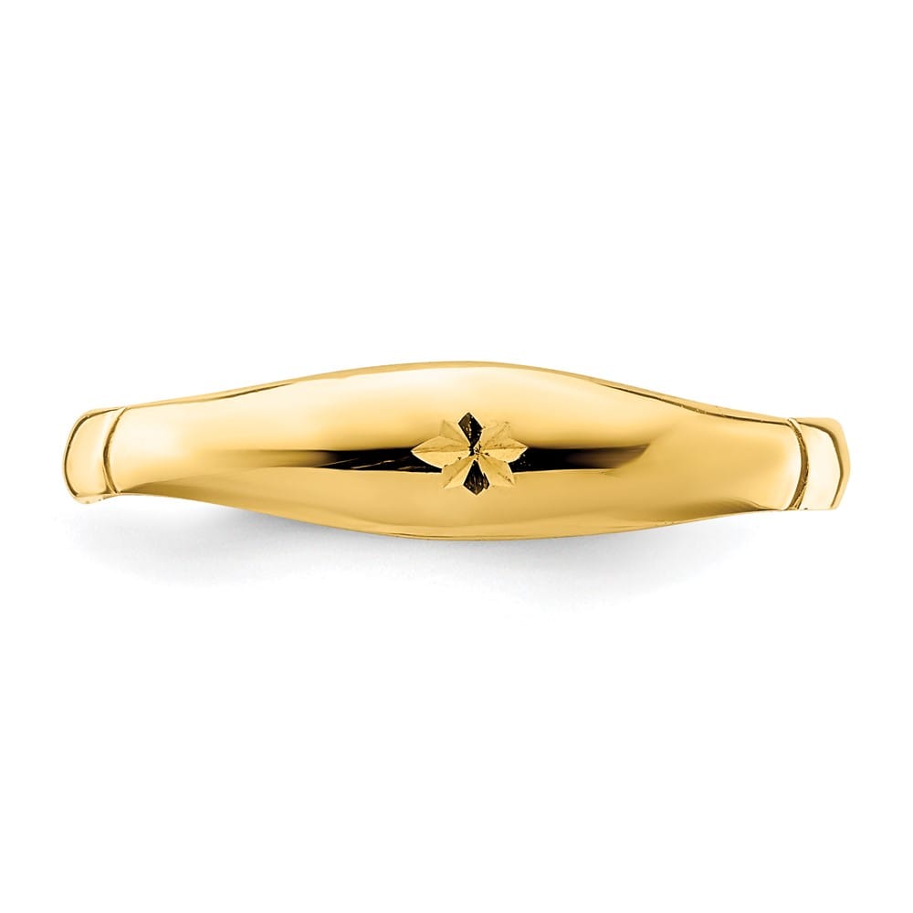 14k Yellow Gold D.C. Domed Band Ring