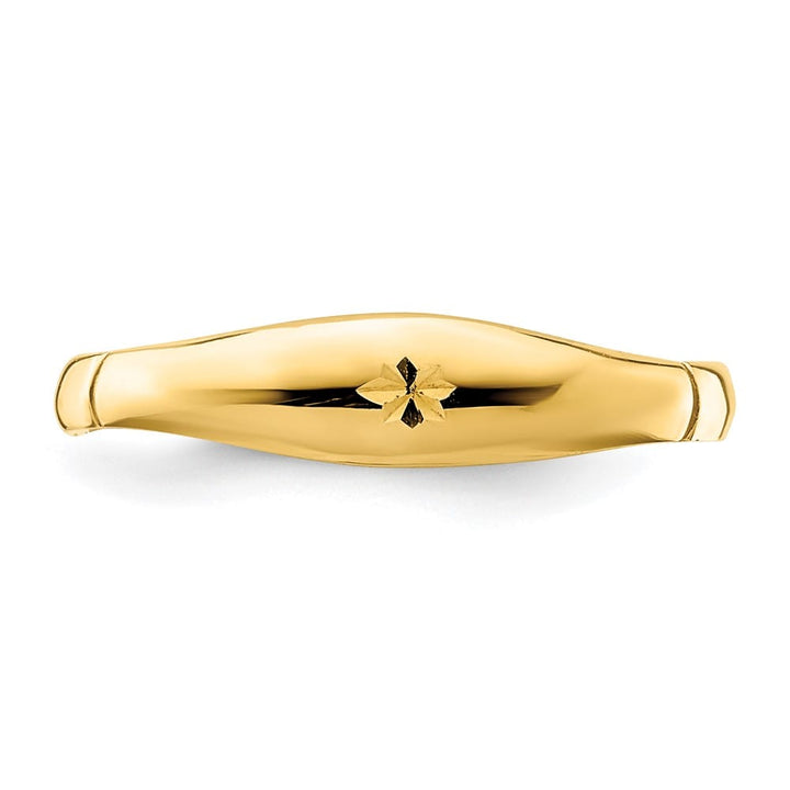 14k Yellow Gold D.C. Domed Band Ring