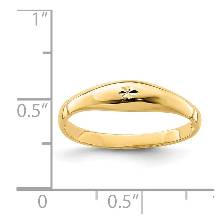 14k Yellow Gold D.C. Domed Band Ring