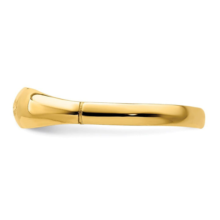 14k Yellow Gold D.C. Domed Band Ring