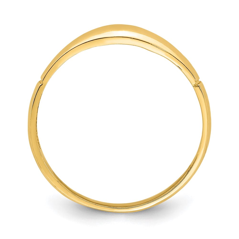 14k Yellow Gold D.C. Domed Band Ring