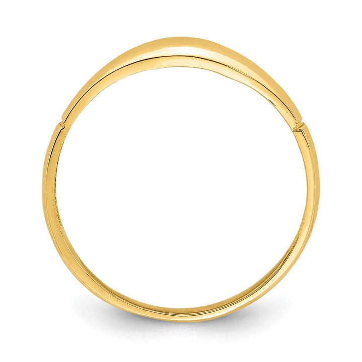 14k Yellow Gold D.C. Domed Band Ring