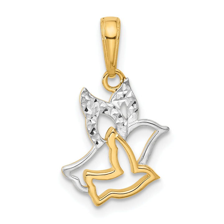 14K Yellow Gold D.C. Doves Pendant