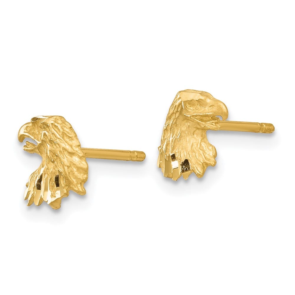 14K Yellow Gold D.C. Eagle Earrings, view 2 of 4