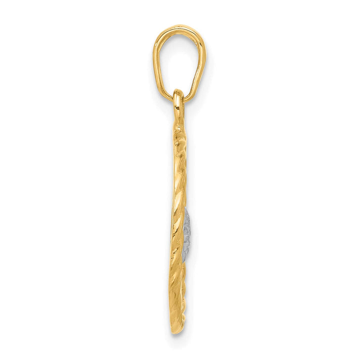 14K Yellow Gold D.C. Heart MOM Pendant
