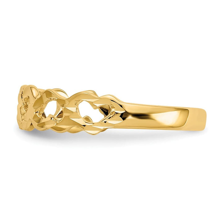 14k Yellow Gold D.C. Hearts Ring