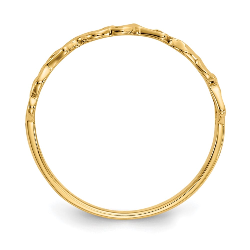 14k Yellow Gold D.C. Hearts Ring