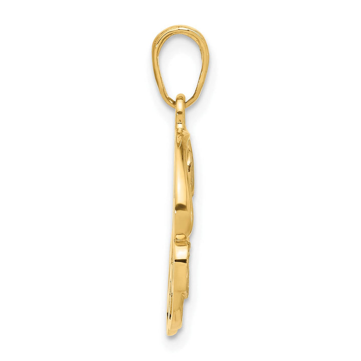 14K Yellow Gold D.C. MOM in Fancy Pendant