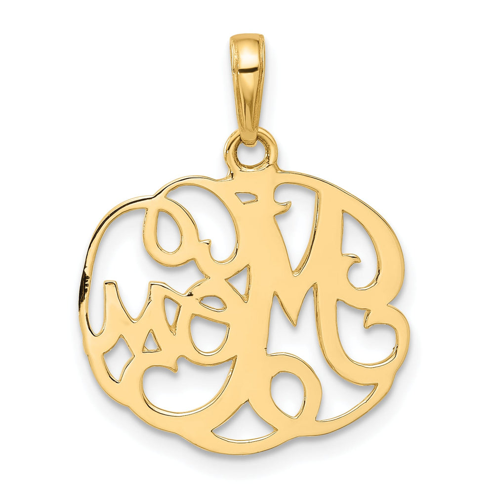 14K Yellow Gold D.C. MOM in Fancy Pendant