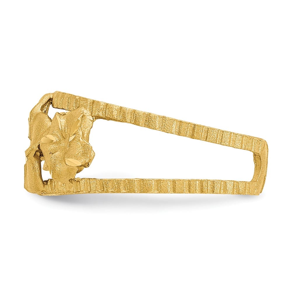14k Yellow Gold D.C. Plumeria Toe Ring