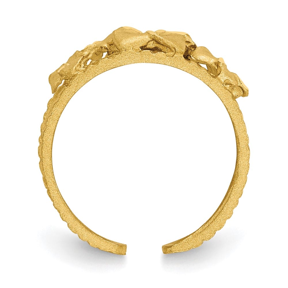14k Yellow Gold D.C. Plumeria Toe Ring