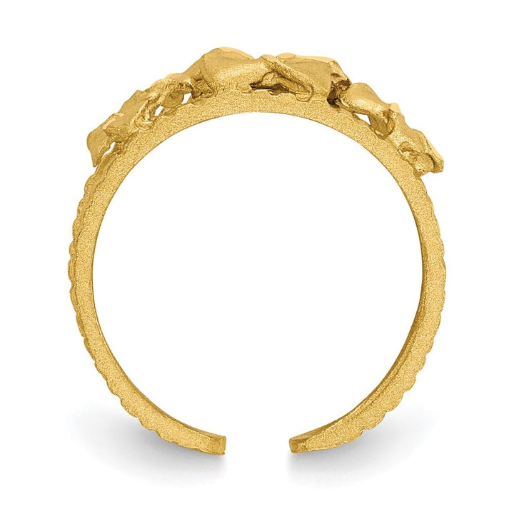14k Yellow Gold D.C. Plumeria Toe Ring