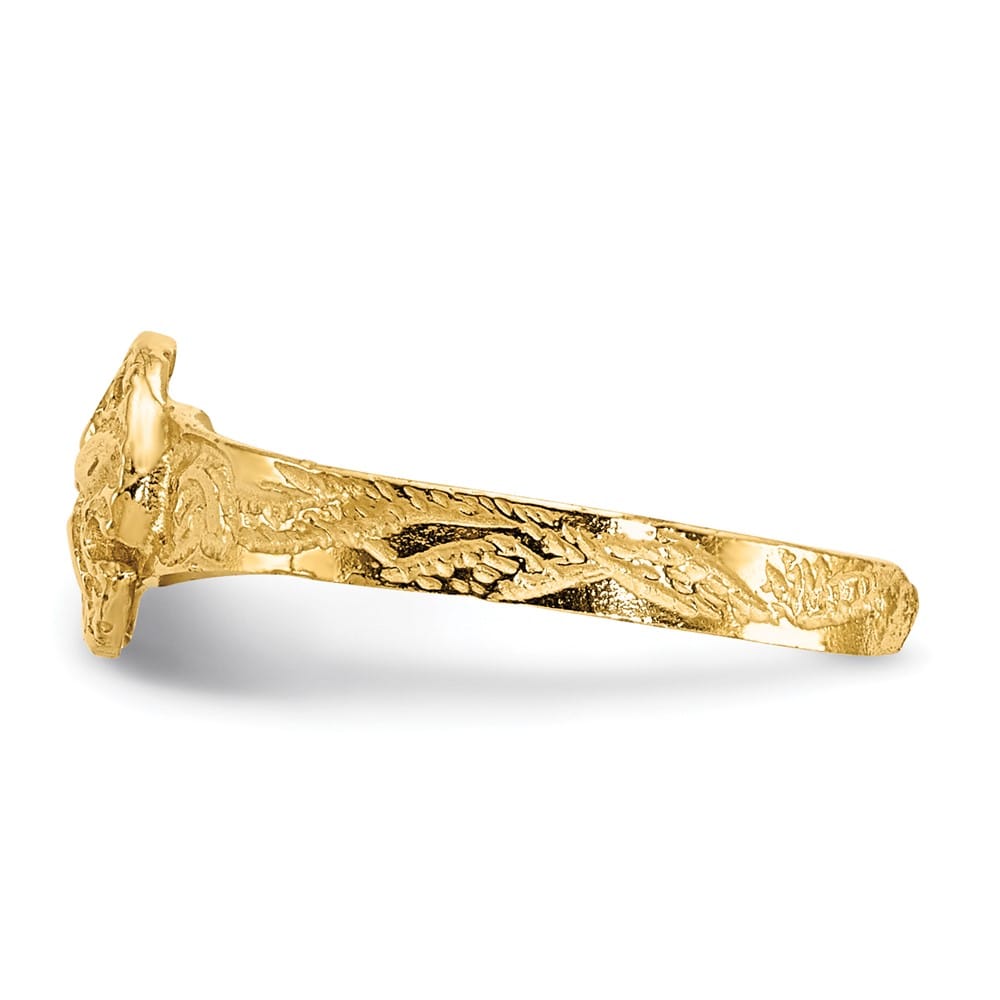 14k Yellow Gold D.C. Sand Dollar Toe Ring