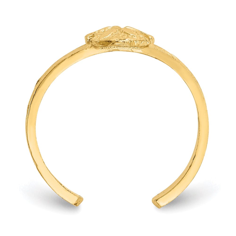 14k Yellow Gold D.C. Sand Dollar Toe Ring