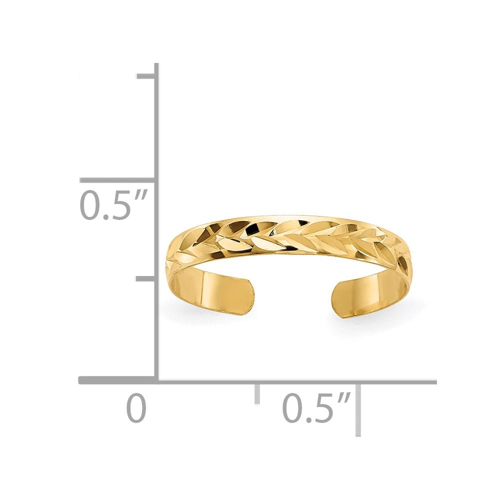 14k Yellow Gold D.C. Toe Ring