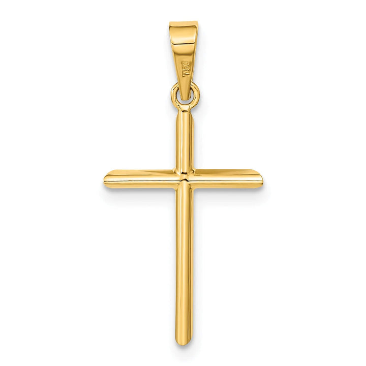 Lovely Rita's 14K Yellow Gold Dainty Polished Hollow Latin Cross Pendant