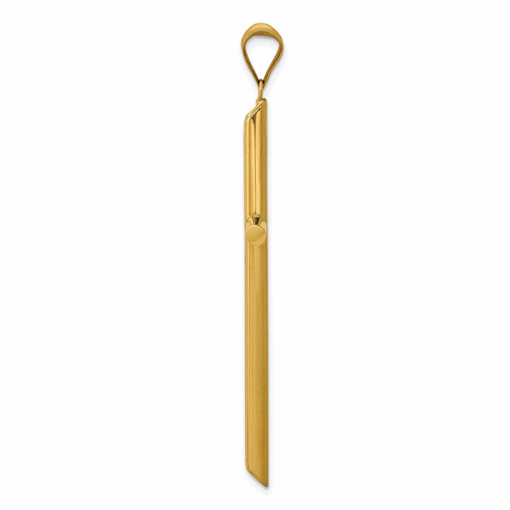 Lovely Rita's 14K Yellow Gold Designer 3-D Polished Hollow Latin Cross Pendant