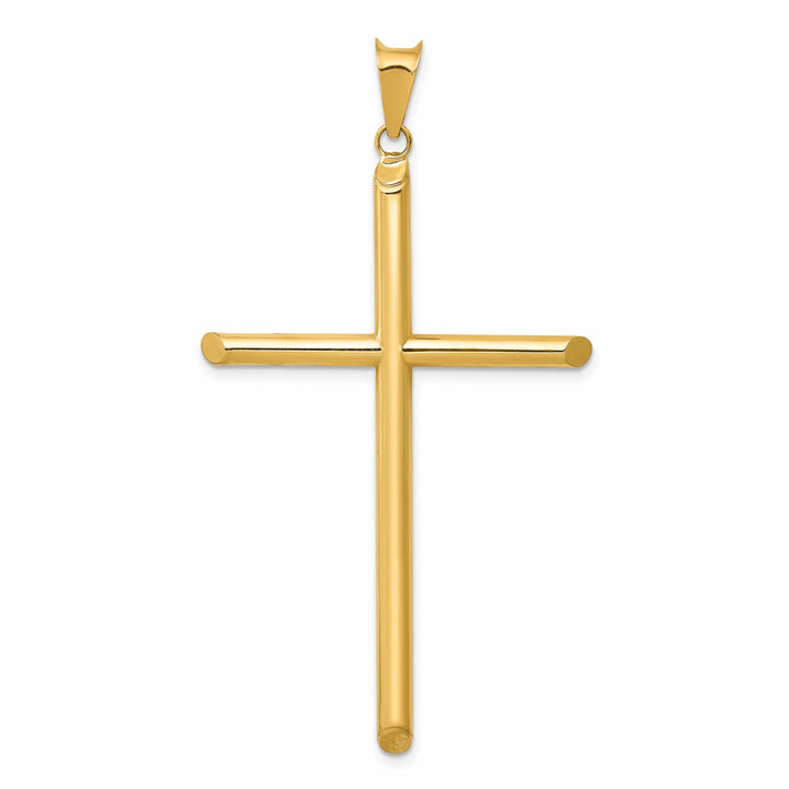 Lovely Rita's 14K Yellow Gold Designer 3-D Polished Hollow Latin Cross Pendant