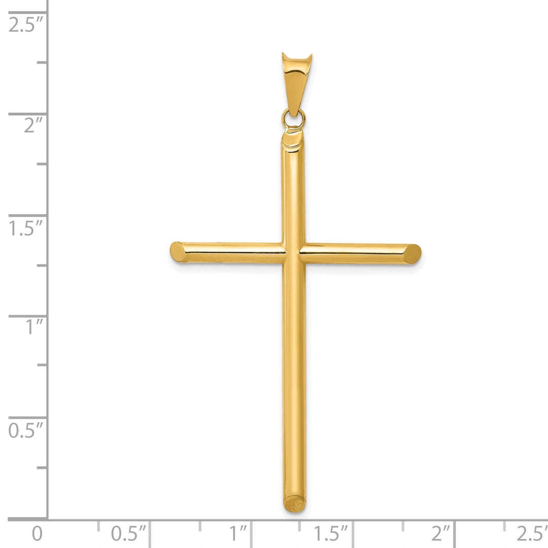 Lovely Rita's 14K Yellow Gold Designer 3-D Polished Hollow Latin Cross Pendant
