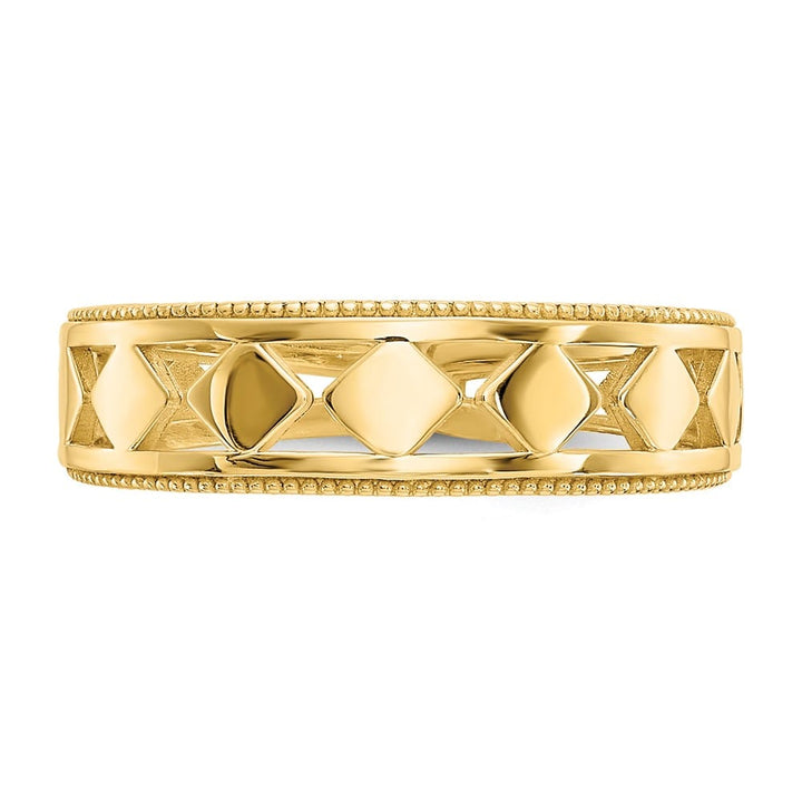 14k Yellow Gold Diamond Shapes Toe Ring