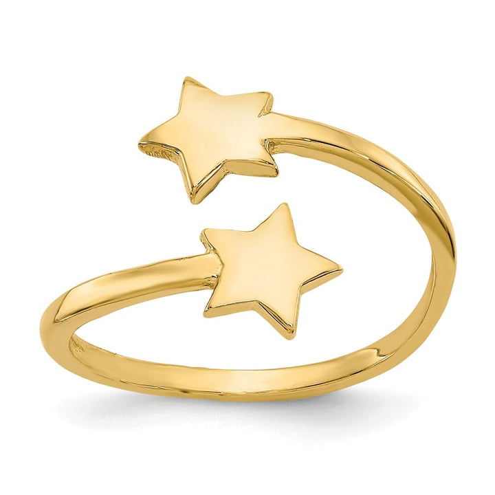 14k Yellow Gold Double Star Toe Ring