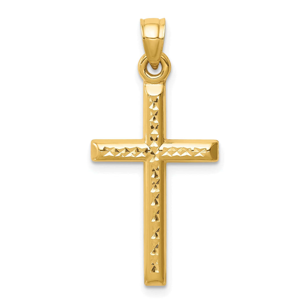 Lovely Rita's 14K Yellow Gold Elegant D.C Detailed Latin Cross Pendant