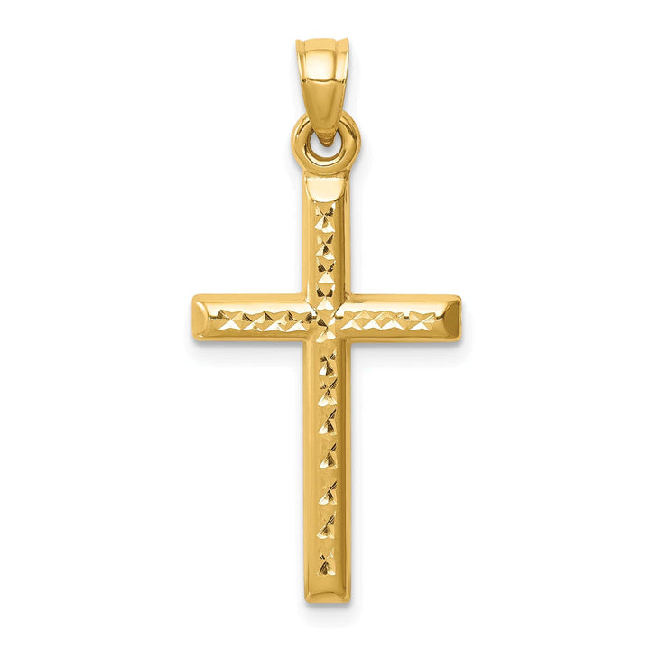 Lovely Rita's 14K Yellow Gold Elegant D.C Detailed Latin Cross Pendant