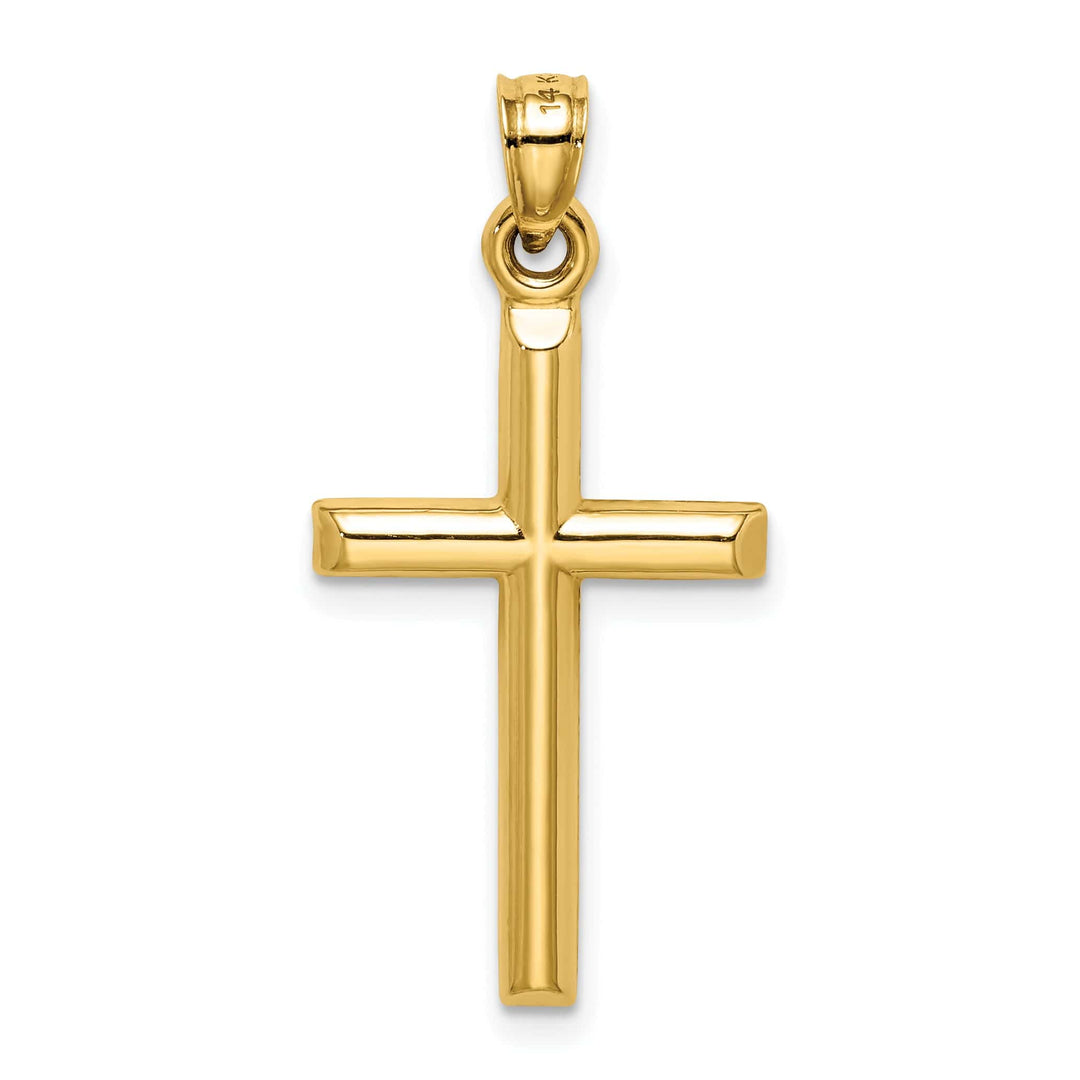 Lovely Rita's 14K Yellow Gold Elegant D.C Detailed Latin Cross Pendant