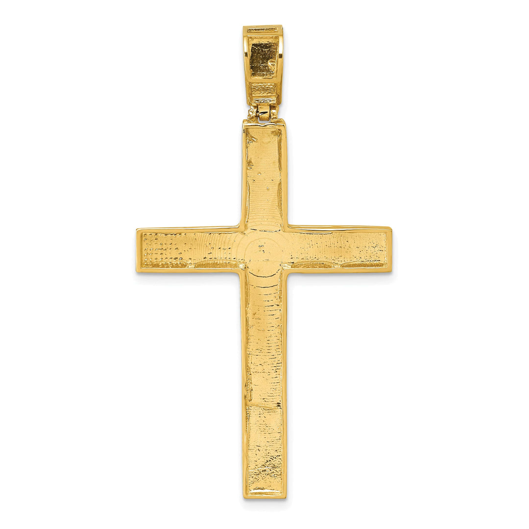 Lovely Rita's 14K Yellow Gold Elegant D.C Fancy Detailed Latin Cross Pendant