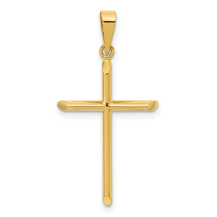 Lovely Rita's 14K Yellow Gold Elegant Polished Hollow Latin Cross Pendant