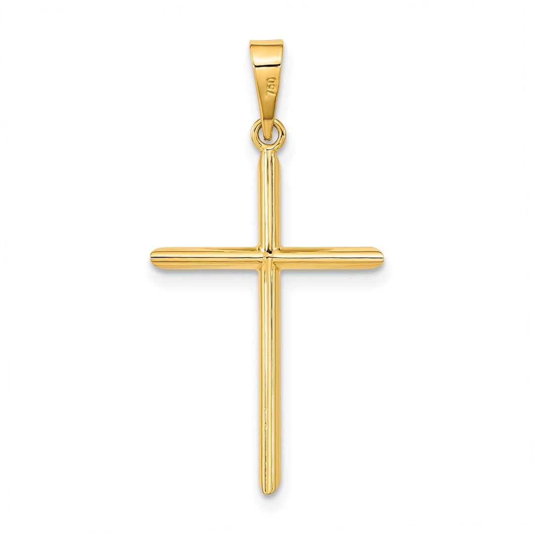 Lovely Rita's 14K Yellow Gold Elegant Polished Hollow Latin Cross Pendant