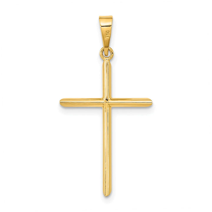Lovely Rita's 14K Yellow Gold Elegant Polished Hollow Latin Cross Pendant