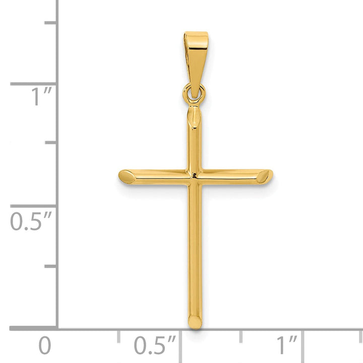 Lovely Rita's 14K Yellow Gold Elegant Polished Hollow Latin Cross Pendant