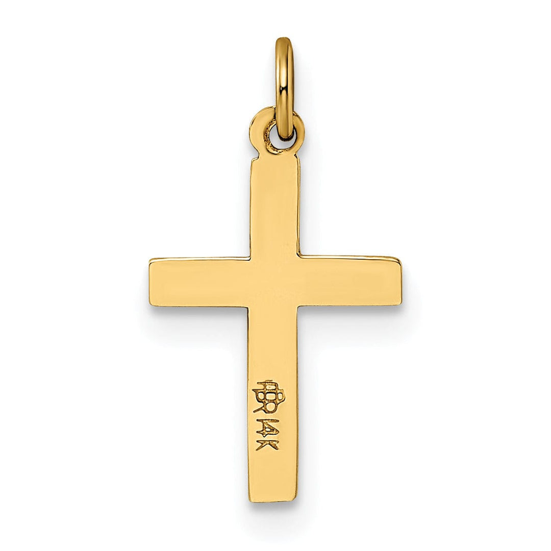 Lovely Rita's 14K Yellow Gold Elegant Textured Detailed Latin Cross Pendant