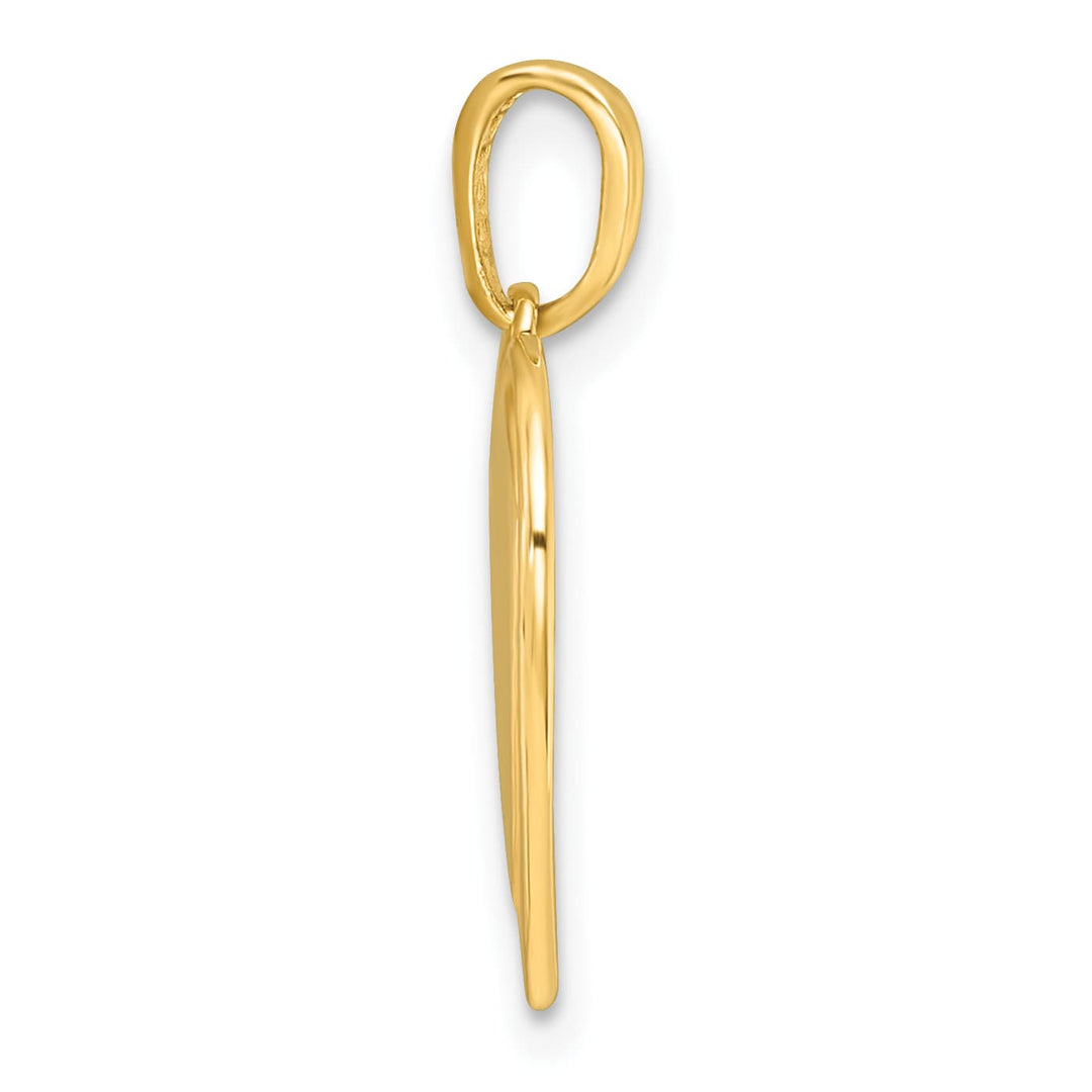 14K Yellow Gold Enamel Eye in Heart Charm