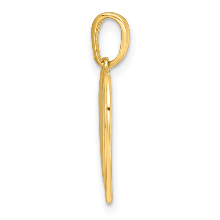 14K Yellow Gold Enamel Eye in Heart Charm