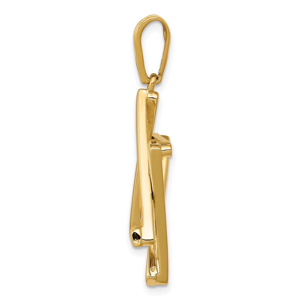 14K Yellow Gold Extra Large Solid Star of David Pendant